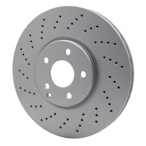 Mercedes-Benz S430 Brake Rotor (1) - Front - R1 Concepts - GeoSPEC Coated Rotor - Drilled - `02-`09